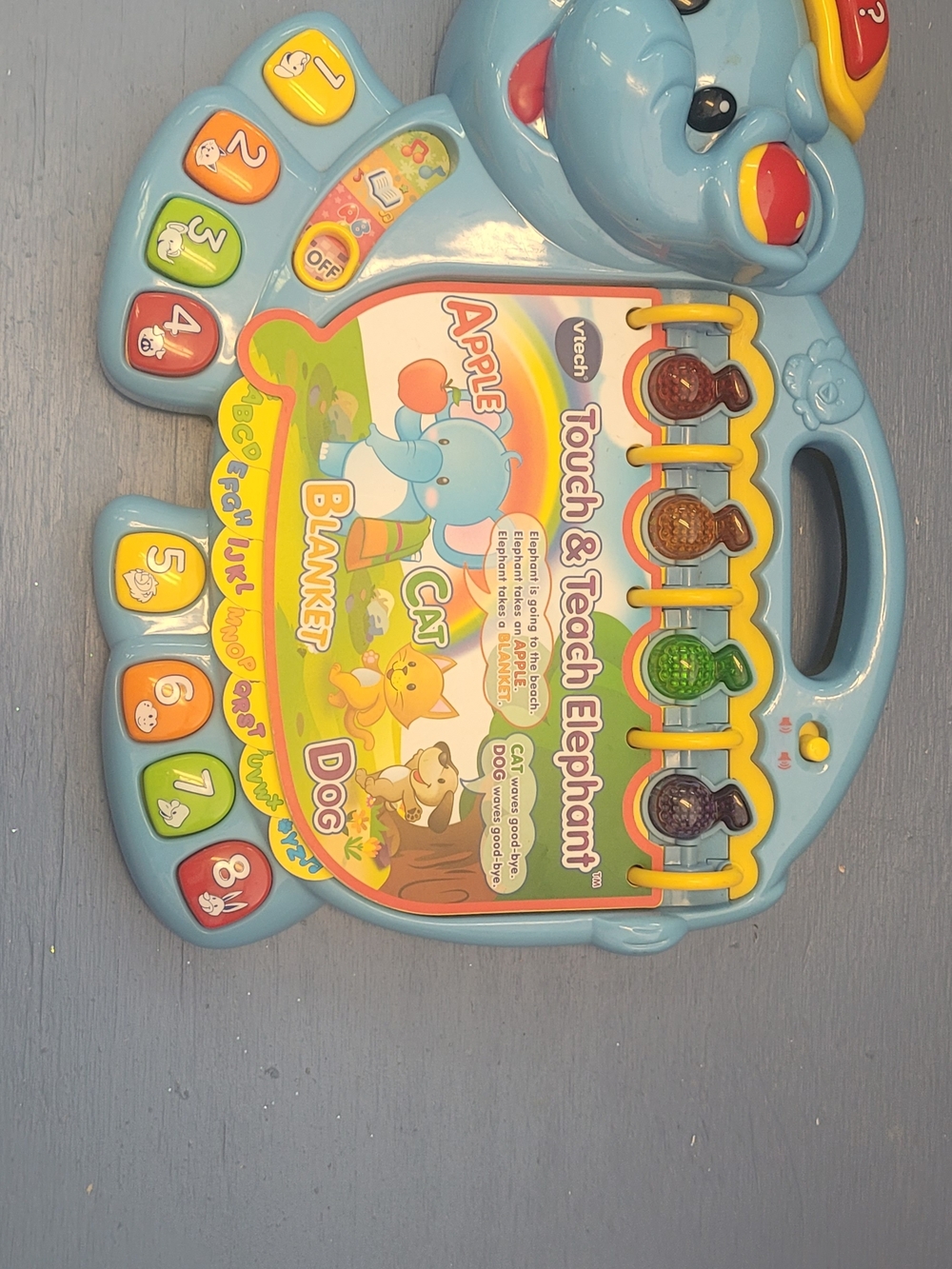 VTech Touch & Teach Elephant Learning Toy - Light Blue